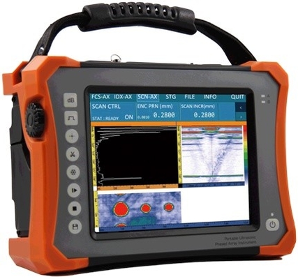 Whole Process Data Logging Phased Array Probes Portable Phased Array Ultrasonic Flaw Detector Water-Proof Touch Screen